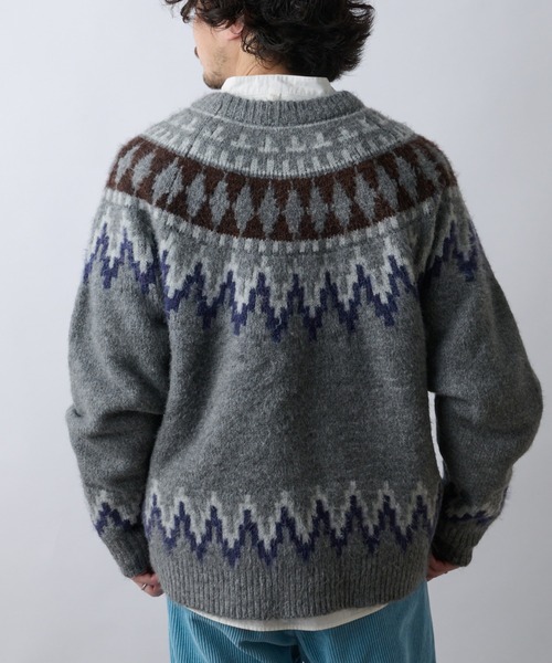 CIAOPANIC TYPY(チャオパニックティピー)の「OSOROノルディッククルーニットプルオーバ-(ニット/セーター・メンズ・ベージュ/グレー・SMALL/MEDIUM/LARGE)」の14枚目の写真