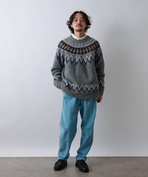 CIAOPANIC TYPY(チャオパニックティピー)の「OSOROノルディッククルーニットプルオーバ-(ニット/セーター・メンズ・ベージュ/グレー・SMALL/MEDIUM/LARGE)」の19枚目の写真