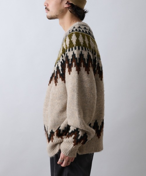 CIAOPANIC TYPY(チャオパニックティピー)の「OSOROノルディッククルーニットプルオーバ-(ニット/セーター・メンズ・ベージュ/グレー・SMALL/MEDIUM/LARGE)」の18枚目の写真