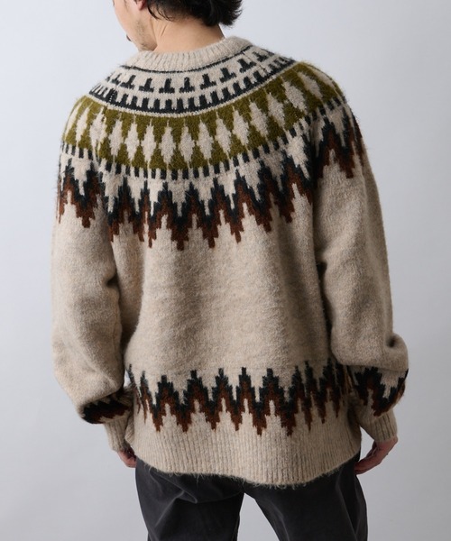 CIAOPANIC TYPY(チャオパニックティピー)の「OSOROノルディッククルーニットプルオーバ-(ニット/セーター・メンズ・ベージュ/グレー・SMALL/MEDIUM/LARGE)」の16枚目の写真