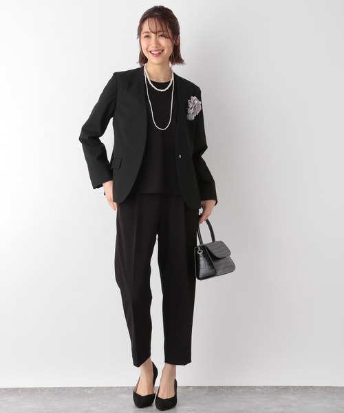 グローバルワーク☆ ウツクシルエットVジャケット、美シルエットテーパーパンツ GLOBAL WORK ジャケット ノーカラージャケット ウツクシルエット