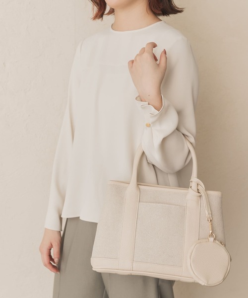 RODE SKO(ロデスコ)の「プチ撥水キャンバストートバッグ(トートバッグ・レディース・アイボリー/ブラック/ブラウン系その他・ONE)」の22枚目の写真