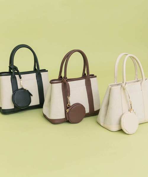 RODE SKO(ロデスコ)の「プチ撥水キャンバストートバッグ(トートバッグ・レディース・アイボリー/ブラック/ブラウン系その他・ONE)」の20枚目の写真