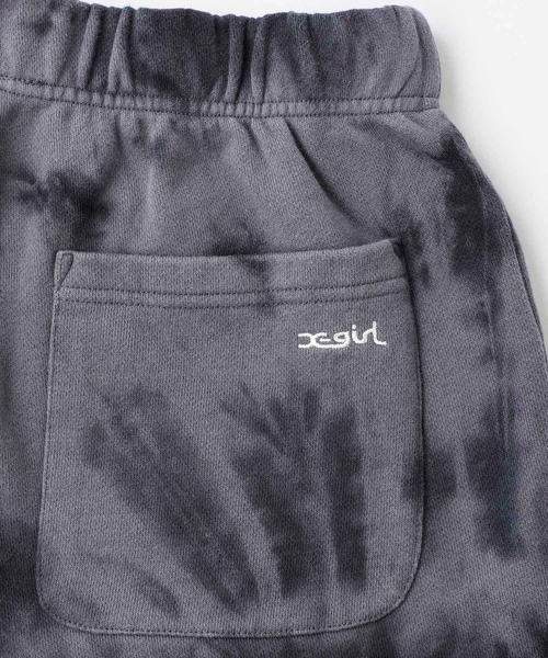 X-girl（エックスガール）の「TIE-DYE SWEAT PANTS（スウェットパンツ・レディース・ブラック/ホワイト/ライトパープル・S/M）」の12枚目の写真