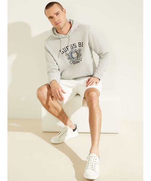 Guess（ゲス）の「Spencer Fleece Hoodie（パーカー・メンズ・ブラウン/グレー/オレンジ/ブルー・SMALL/MEDIUM/LARGE）」の6枚目の写真