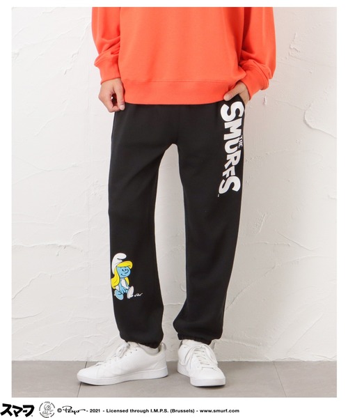 Mac-House(マックハウス)の「Smurf スマーフ プリント スウェットパンツ(スウェットパンツ・メンズ・アイボリー/ブラック・L/M)」の2枚目の写真