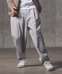 mp9640-Uneven yarn T-R fabric balloon silhouette pants パンツ