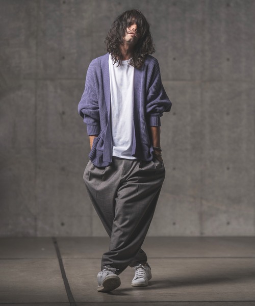 GLIMCLAP(グリムクラップ)の「mp9640-Uneven yarn T-R fabric balloon silhouette pants パンツ(その他パンツ・メンズ・ライトグレー/ブラック/ベージュ/チャコール・S/M/L)」の12枚目の写真