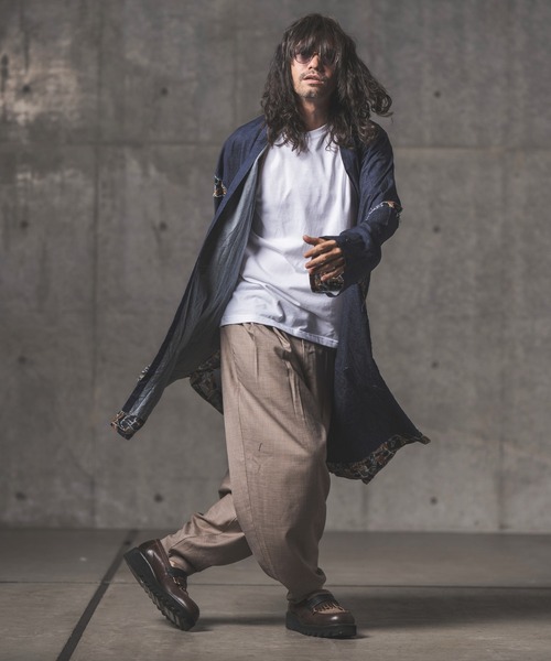 GLIMCLAP(グリムクラップ)の「mp9640-Uneven yarn T-R fabric balloon silhouette pants パンツ(その他パンツ・メンズ・ライトグレー/ブラック/ベージュ/チャコール・S/M/L)」の18枚目の写真