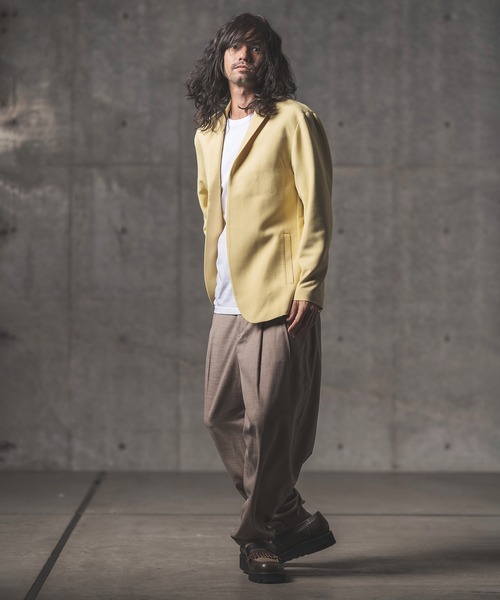 GLIMCLAP(グリムクラップ)の「mp9640-Uneven yarn T-R fabric balloon silhouette pants パンツ(その他パンツ・メンズ・ライトグレー/ブラック/ベージュ/チャコール・S/M/L)」の21枚目の写真