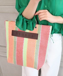 moment+ | *New Arrival*メタルハンドル マルチカラーストライプトート(トートバッグ)