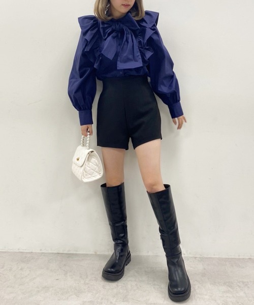 one after another NICE CLAUP（ワンアフターアナザーナイスクラップ）の「【美脚効果抜群！】シンプルショートパンツ（その他パンツ・レディース・ブラック/ブラウン/レオパード・FREE）」の13枚目の写真