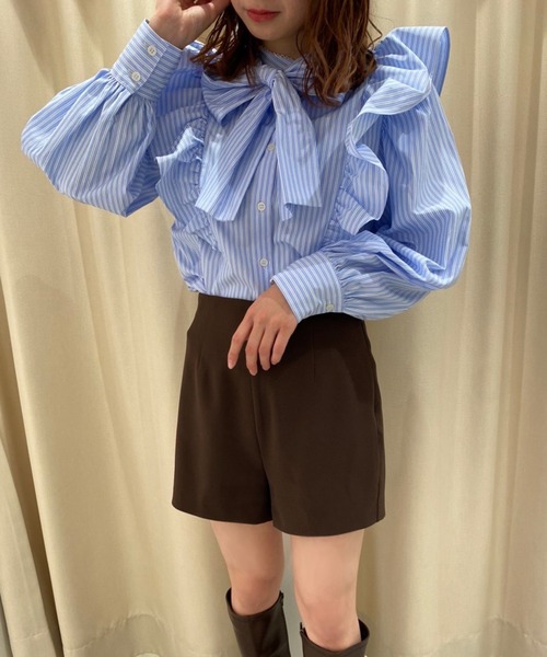 one after another NICE CLAUP（ワンアフターアナザーナイスクラップ）の「【美脚効果抜群！】シンプルショートパンツ（その他パンツ・レディース・ブラック/ブラウン/レオパード・FREE）」の7枚目の写真