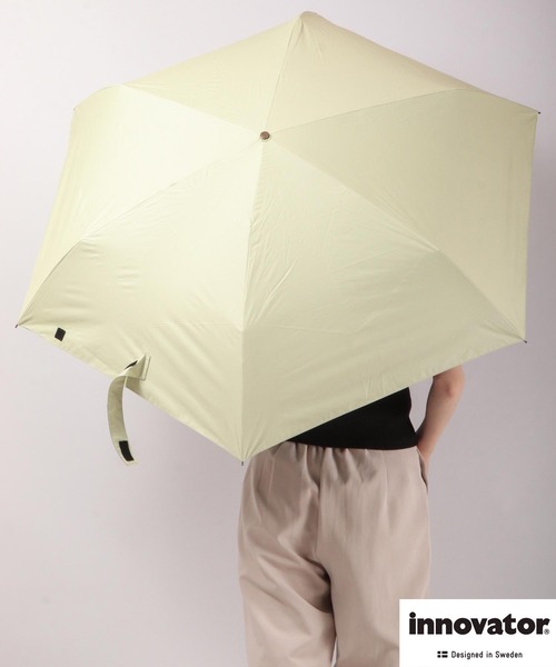 innovator（イノベーター）の「innovator 晴雨兼用折りたたみ傘　60㎝（折りたたみ傘・レディース・オレンジ/ブルー/ブラック/ベージュ/ネイビー/C/A/B・60）」の6枚目の写真