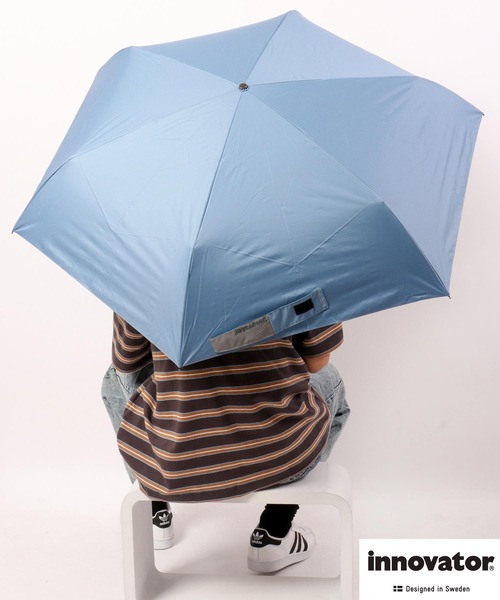 innovator（イノベーター）の「innovator 晴雨兼用折りたたみ傘　60㎝（折りたたみ傘・レディース・オレンジ/ブルー/ブラック/ベージュ/ネイビー/C/A/B・60）」の7枚目の写真
