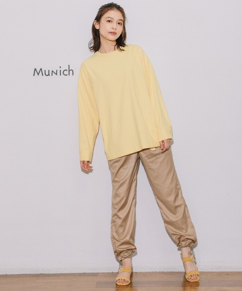 Munich（ミューニック）の「ドライタッチオックスクルーネックシャツ（シャツ/ブラウス・レディース・ブラック/イエロー/グリーン/ナチュラル/ダークベージュ・FREE）」の13枚目の写真