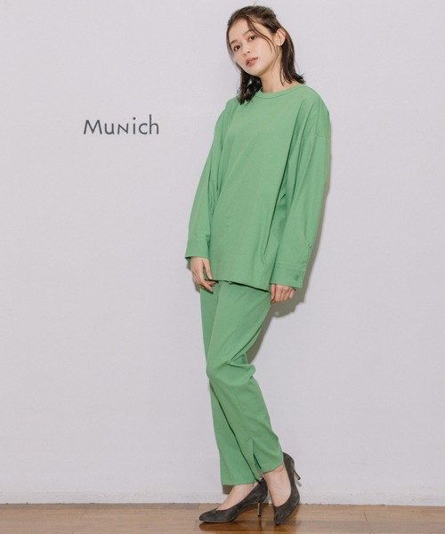 Munich（ミューニック）の「ドライタッチオックスクルーネックシャツ（シャツ/ブラウス・レディース・ブラック/イエロー/グリーン/ナチュラル/ダークベージュ・FREE）」の21枚目の写真