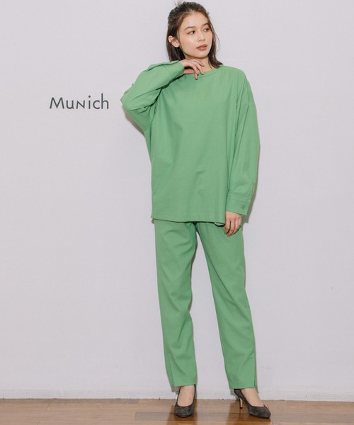 Munich（ミューニック）の「ドライタッチオックスクルーネックシャツ（シャツ/ブラウス・レディース・ブラック/イエロー/グリーン/ナチュラル/ダークベージュ・FREE）」の20枚目の写真