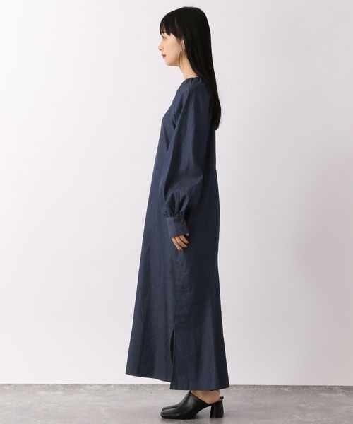 LOWRYS FARM（ローリーズファーム）の「スクエアソデボリュームワンピース　264172（ワンピース・レディース・ブラック/ネイビー/アイボリー・FREE）」の9枚目の写真