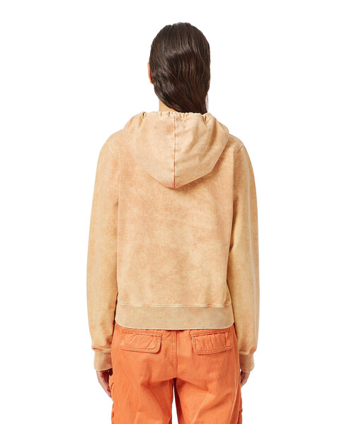 DIESEL(ディーゼル)の「レディース スウェット パーカー 製品染め レギュラーフィット(パーカー・レディース・パープル/イエロー/オレンジ・SMALL/MEDIUM/LARGE/X-SMALL)」の8枚目の写真