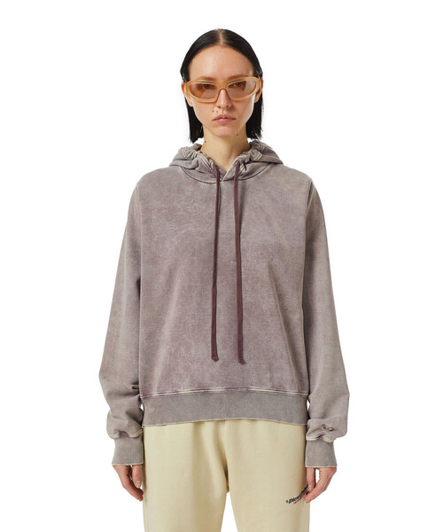 DIESEL(ディーゼル)の「レディース スウェット パーカー 製品染め レギュラーフィット(パーカー・レディース・パープル/イエロー/オレンジ・SMALL/MEDIUM/LARGE/X-SMALL)」の21枚目の写真