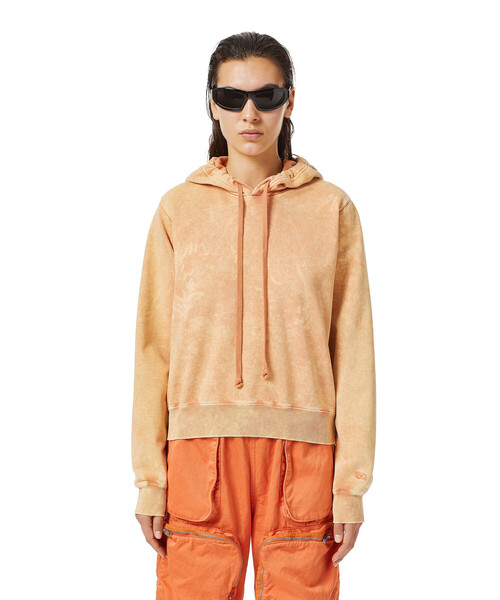 DIESEL(ディーゼル)の「レディース スウェット パーカー 製品染め レギュラーフィット(パーカー・レディース・パープル/イエロー/オレンジ・SMALL/MEDIUM/LARGE/X-SMALL)」の16枚目の写真