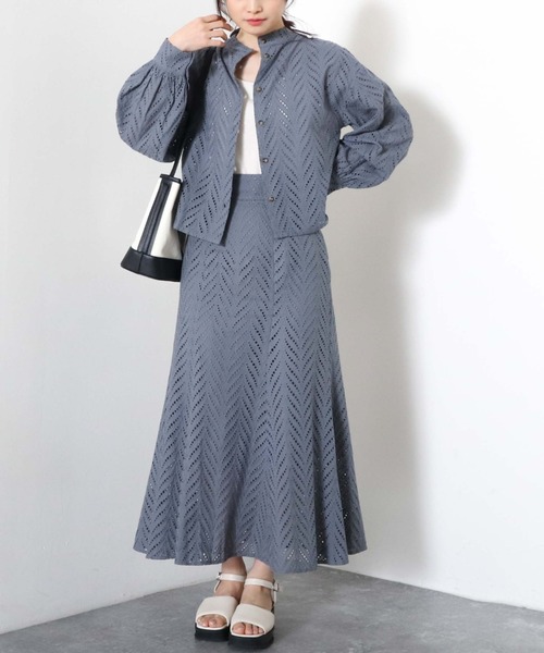 archives(アルシーヴ)の「刺繍レースマーメイドスカート(スカート・レディース・オフホワイト/ブルー/グリーン系その他・MEDIUM)」の8枚目の写真