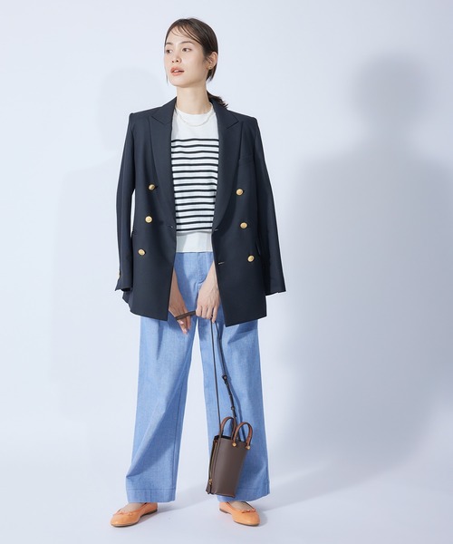 ROPE'（ロペ）の「5分袖ニットプルオーバー（Tシャツ/カットソー・レディース・ホワイト系その他2/ベージュ系その他2/ミント/ネイビー/ピンク系その他2/ホワイト/オレンジ/サックスブルー・38）」の14枚目の写真