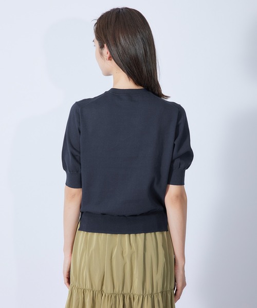 ROPE'（ロペ）の「5分袖ニットプルオーバー（Tシャツ/カットソー・レディース・ホワイト系その他2/ベージュ系その他2/ミント/ネイビー/ピンク系その他2/ホワイト/オレンジ/サックスブルー・38）」の16枚目の写真