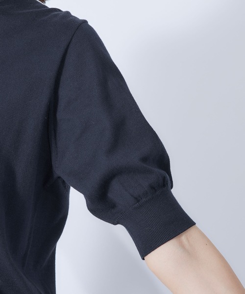 ROPE'（ロペ）の「5分袖ニットプルオーバー（Tシャツ/カットソー・レディース・ホワイト系その他2/ベージュ系その他2/ミント/ネイビー/ピンク系その他2/ホワイト/オレンジ/サックスブルー・38）」の18枚目の写真