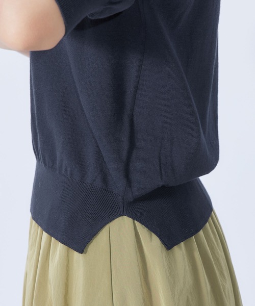 ROPE'（ロペ）の「5分袖ニットプルオーバー（Tシャツ/カットソー・レディース・ホワイト系その他2/ベージュ系その他2/ミント/ネイビー/ピンク系その他2/ホワイト/オレンジ/サックスブルー・38）」の19枚目の写真