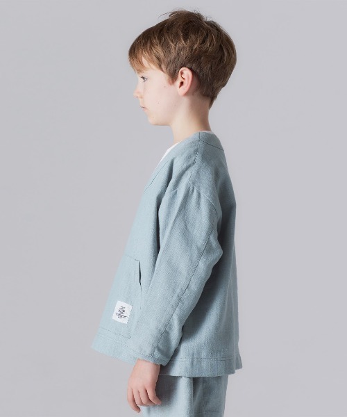 Smoothy（スムージー）の「Smoothy Mexican pullover shirts / スムージー メキシカンプルオーバーシャツ（シャツ/ブラウス・キッズ・サックスブルー/アイボリー/チャコールグレー・XL/S/M/L）」の11枚目の写真