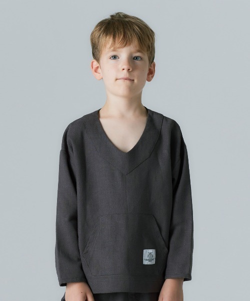 Smoothy（スムージー）の「Smoothy Mexican pullover shirts / スムージー メキシカンプルオーバーシャツ（シャツ/ブラウス・キッズ・サックスブルー/アイボリー/チャコールグレー・XL/S/M/L）」の8枚目の写真