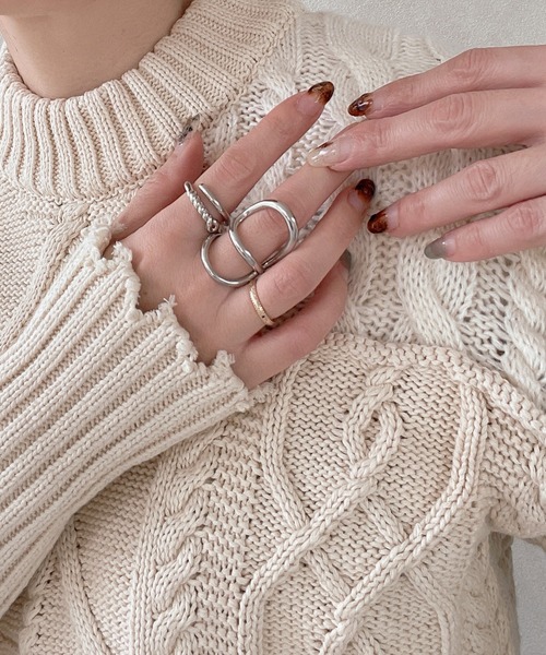 y/m by misato（イムバイミサト）の「ウェーブリング（リング・レディース・シルバー/ゴールド・FREE）」の6枚目の写真