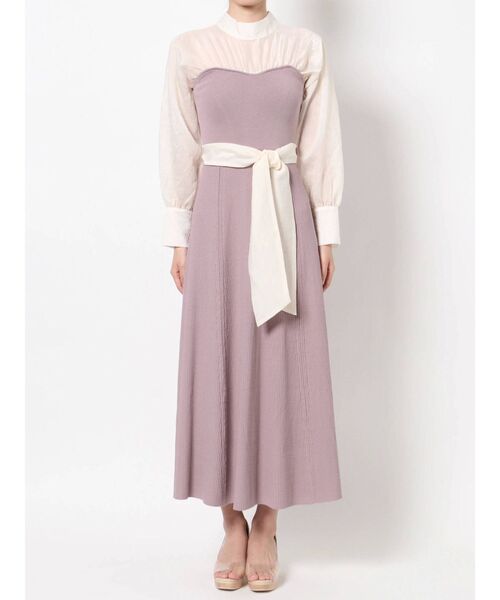 LAGUNAMOON（ラグナムーン）の「ビスチェニットドッキングワンピース（ワンピース・レディース・ベージュ/イエロー/ラベンダー・SMALL/MEDIUM）」の4枚目の写真