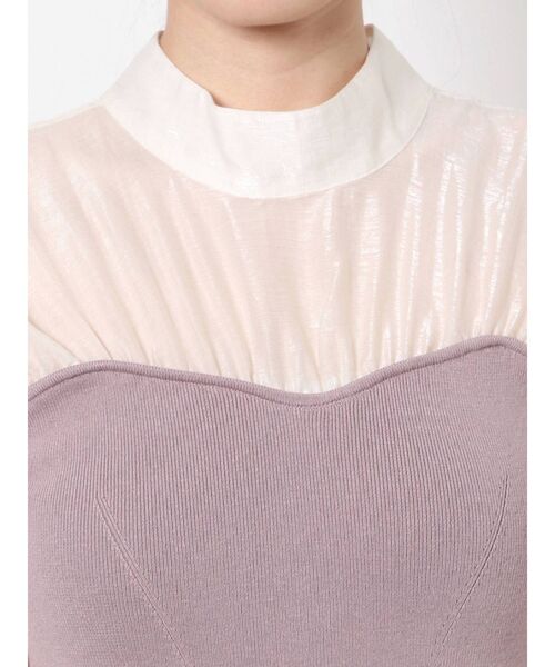 LAGUNAMOON（ラグナムーン）の「ビスチェニットドッキングワンピース（ワンピース・レディース・ベージュ/イエロー/ラベンダー・SMALL/MEDIUM）」の7枚目の写真