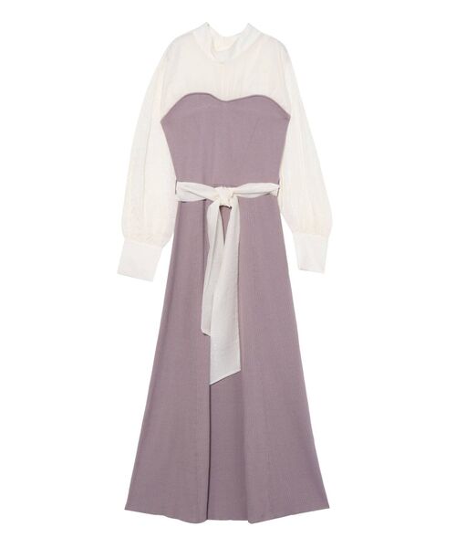 LAGUNAMOON（ラグナムーン）の「ビスチェニットドッキングワンピース（ワンピース・レディース・ベージュ/イエロー/ラベンダー・SMALL/MEDIUM）」の22枚目の写真