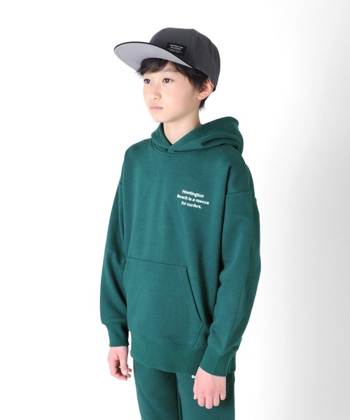 GLAZOS（グラソス）の「裏毛・ロゴプリントプルパーカー【セットアップ対応】（パーカー・キッズ・オレンジ/ブルー/グリーン・140cm/130cm/170cm/160cm/150cm）」の7枚目の写真