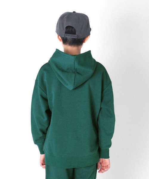 GLAZOS（グラソス）の「裏毛・ロゴプリントプルパーカー【セットアップ対応】（パーカー・キッズ・オレンジ/ブルー/グリーン・140cm/130cm/170cm/160cm/150cm）」の8枚目の写真