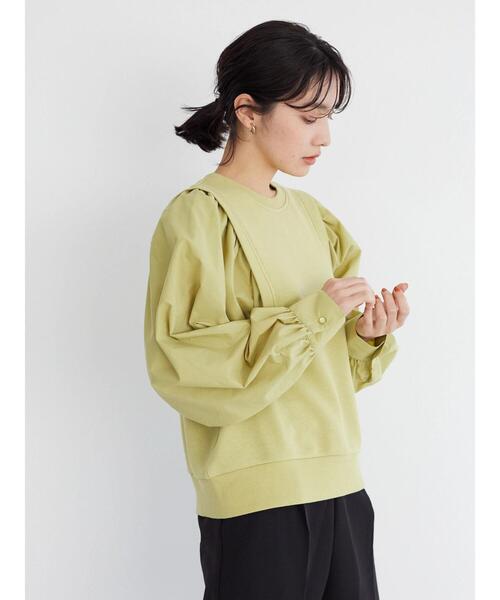 Green　Parks（グリーンパークス）の「・ELENCARE DUE ウラケ×フハクプルオーバー（Tシャツ/カットソー・レディース・イエロー/オフホワイト/オレンジ/チャコールグレー・FREE）」の8枚目の写真