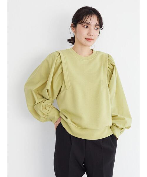 Green　Parks（グリーンパークス）の「・ELENCARE DUE ウラケ×フハクプルオーバー（Tシャツ/カットソー・レディース・イエロー/オフホワイト/オレンジ/チャコールグレー・FREE）」の19枚目の写真