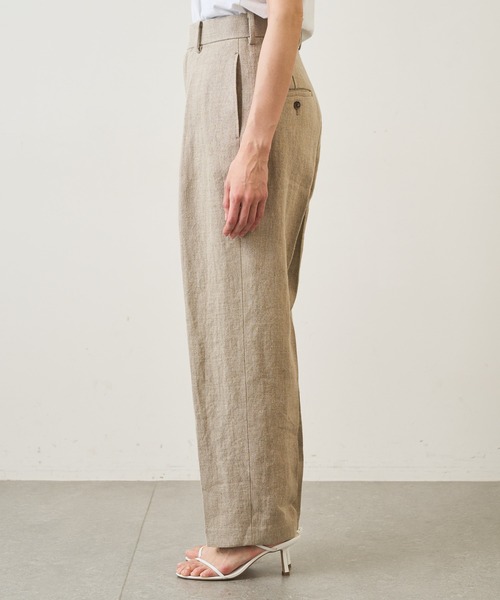 Whim Gazette(ウィムガゼット)の「リネンレイヤードパンツ(スラックス・レディース・ブラック/ベージュ・FREE)」の16枚目の写真
