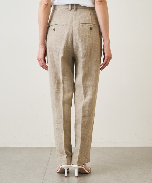 Whim Gazette(ウィムガゼット)の「リネンレイヤードパンツ(スラックス・レディース・ブラック/ベージュ・FREE)」の9枚目の写真
