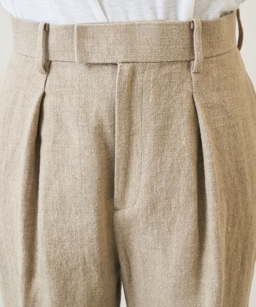 Whim Gazette(ウィムガゼット)の「リネンレイヤードパンツ(スラックス・レディース・ブラック/ベージュ・FREE)」の13枚目の写真