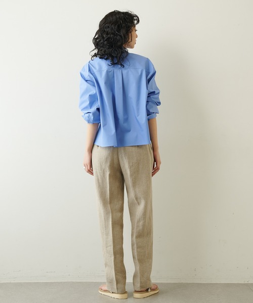 Whim Gazette(ウィムガゼット)の「リネンレイヤードパンツ(スラックス・レディース・ブラック/ベージュ・FREE)」の17枚目の写真