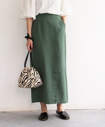 リネンライクIラインスカート