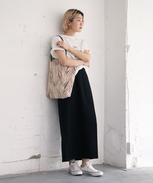 notch.（ノッチ）の「リネンライクIラインスカート（スカート・レディース・ブラック/ライム/グリーン・M/TM）」の16枚目の写真