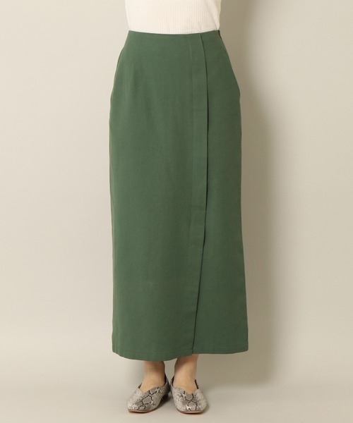 notch.（ノッチ）の「リネンライクIラインスカート（スカート・レディース・ブラック/ライム/グリーン・M/TM）」の12枚目の写真
