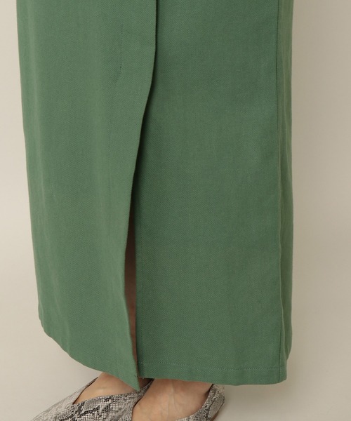 notch.（ノッチ）の「リネンライクIラインスカート（スカート・レディース・ブラック/ライム/グリーン・M/TM）」の6枚目の写真