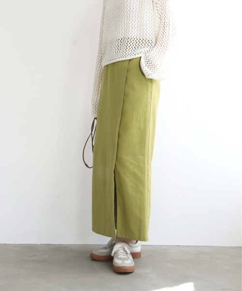 notch.（ノッチ）の「リネンライクIラインスカート（スカート・レディース・ブラック/ライム/グリーン・M/TM）」の22枚目の写真